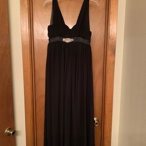 Black chiffon formal gown
